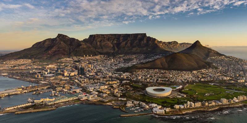 DHL Stadium with Table Mountain and Lion's Head
